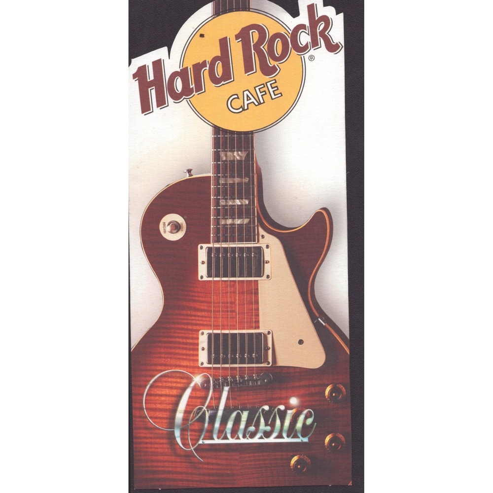 Hard Rock Cafe Cleveland Classic Guitar Souvenir Card Map Tower City Center